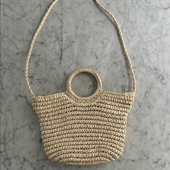Lulla Collection Woven Rattan Handbag with shoulder strap - Picture 2 of 7